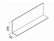 CORNIERE D ANGLE 5X10X 3 ML  GRIS